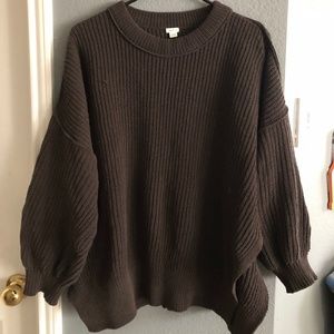 Brown oversized sweater, aerie, Large